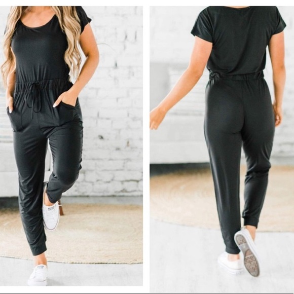 ✨LAST ONE✨ on/off the shoulder drawstring jumpsuit - Picture 7 of 7